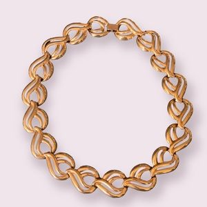 Vintage Gold Tone Statement Necklace